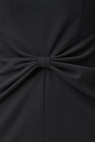 Scuba Crepe Knotted-Waist Sheath Dress