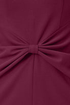 Scuba Crepe Knotted-Waist Sheath Dress