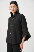 Joseph Ribkoff Geometric Jacquard Trapeze Jacket-263152, colour 11