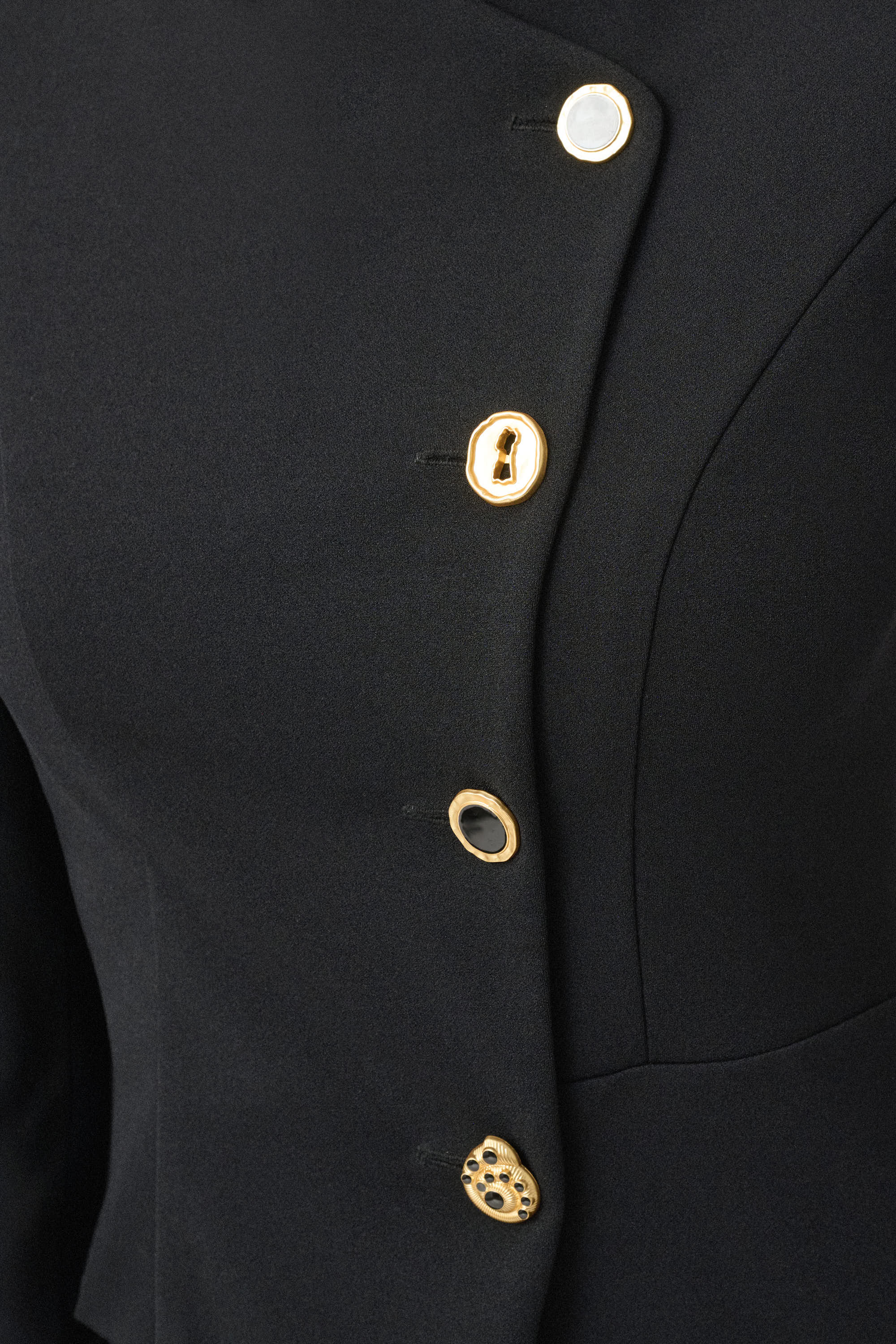 Scuba Crepe Mock-Neck Sheath Dress