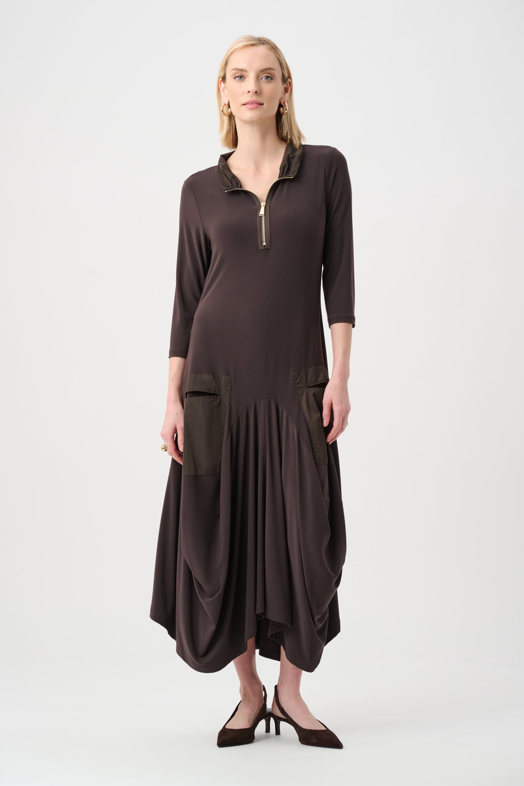 Silky Knit And Memory Cocoon Dress