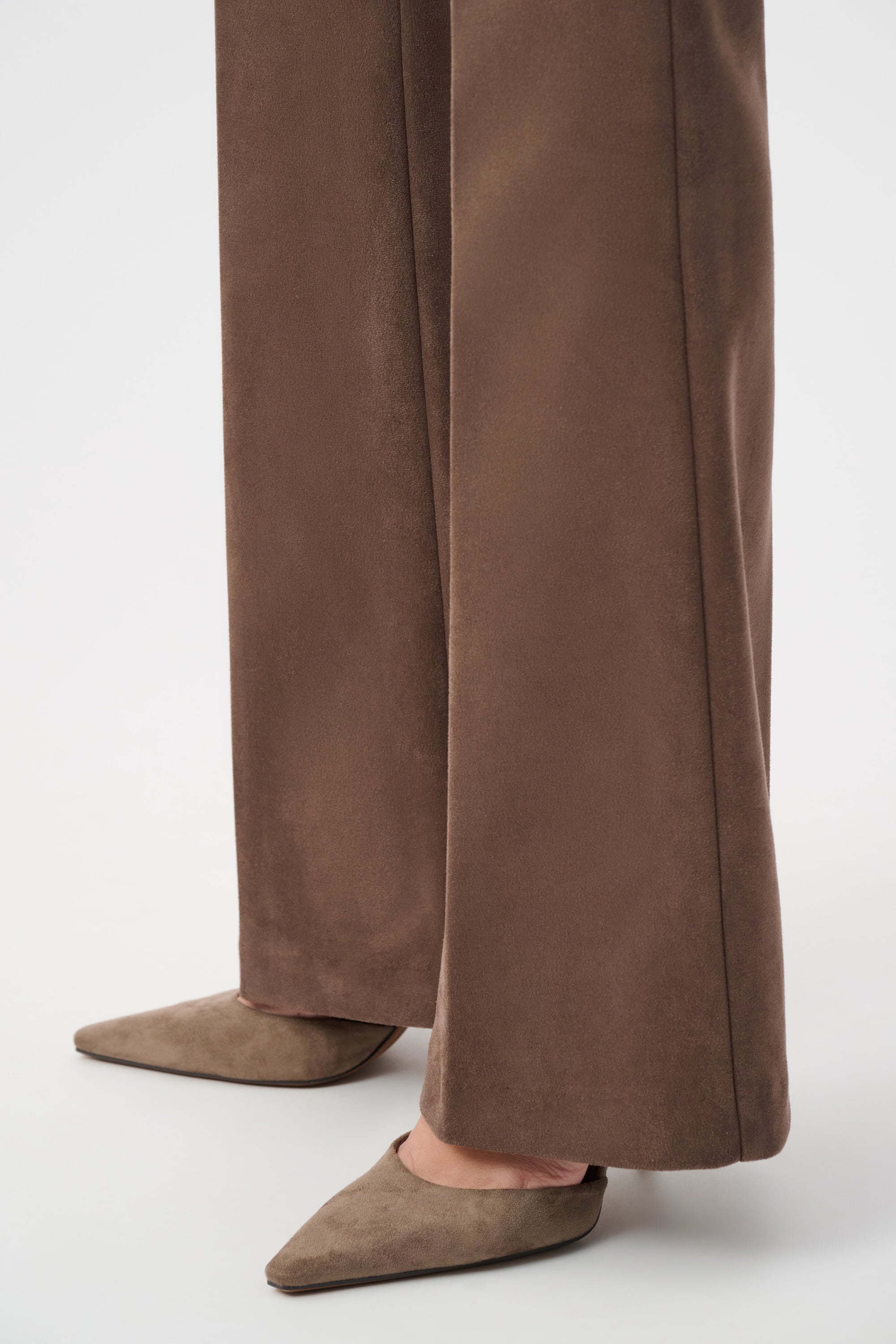 Scuba Suede Flared Pull-On Pants