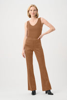 Scuba Suede Flared Pull-On Pants