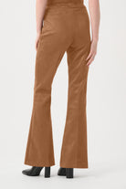 Scuba Suede Flared Pull-On Pants