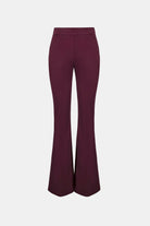 Scuba Suede Flared Pull-On Pants