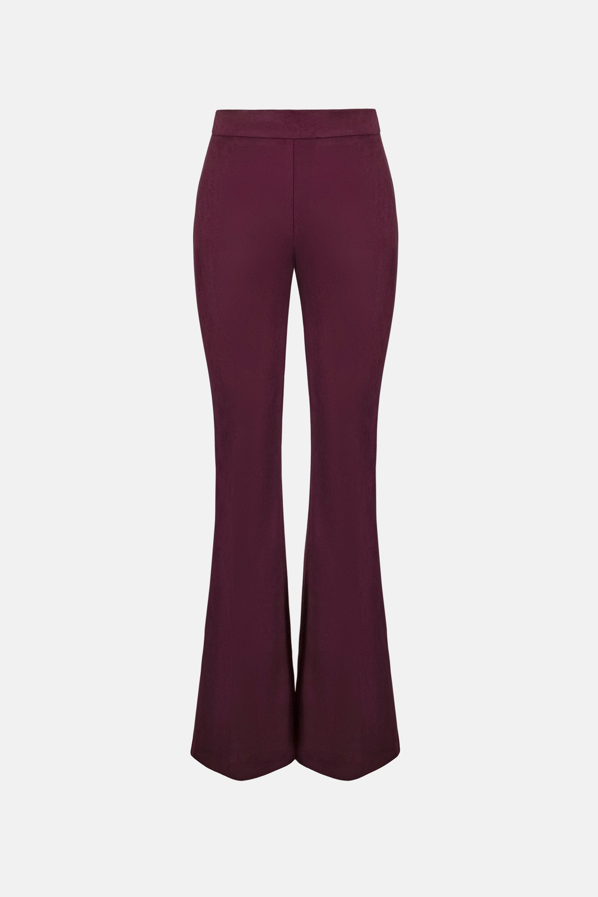 Scuba Suede Flared Pull-On Pants