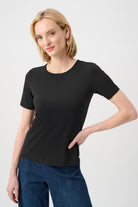 Joseph Ribkoff Jersey Fitted Crewneck Top-263164, colour 11