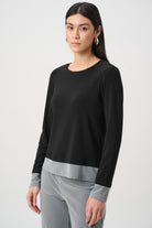 Silky Knit Color Block Straight Top