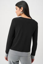Silky Knit Color Block Straight Top