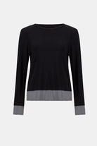 Silky Knit Color Block Straight Top