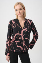 Silky Knit Abstract Print Straight Top