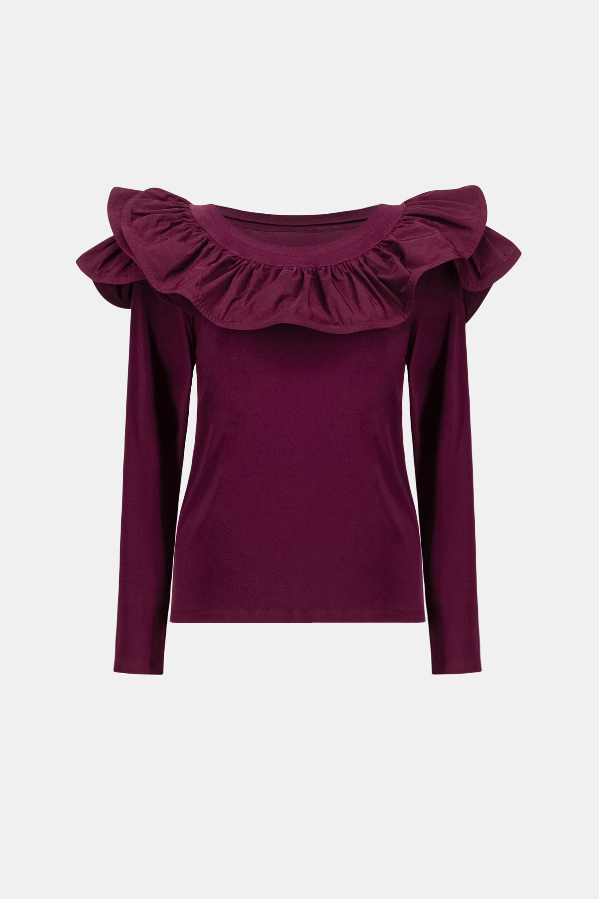 Joseph Ribkoff Silky Knit Fitted Top With Memory Ruffles-263167, view 5
