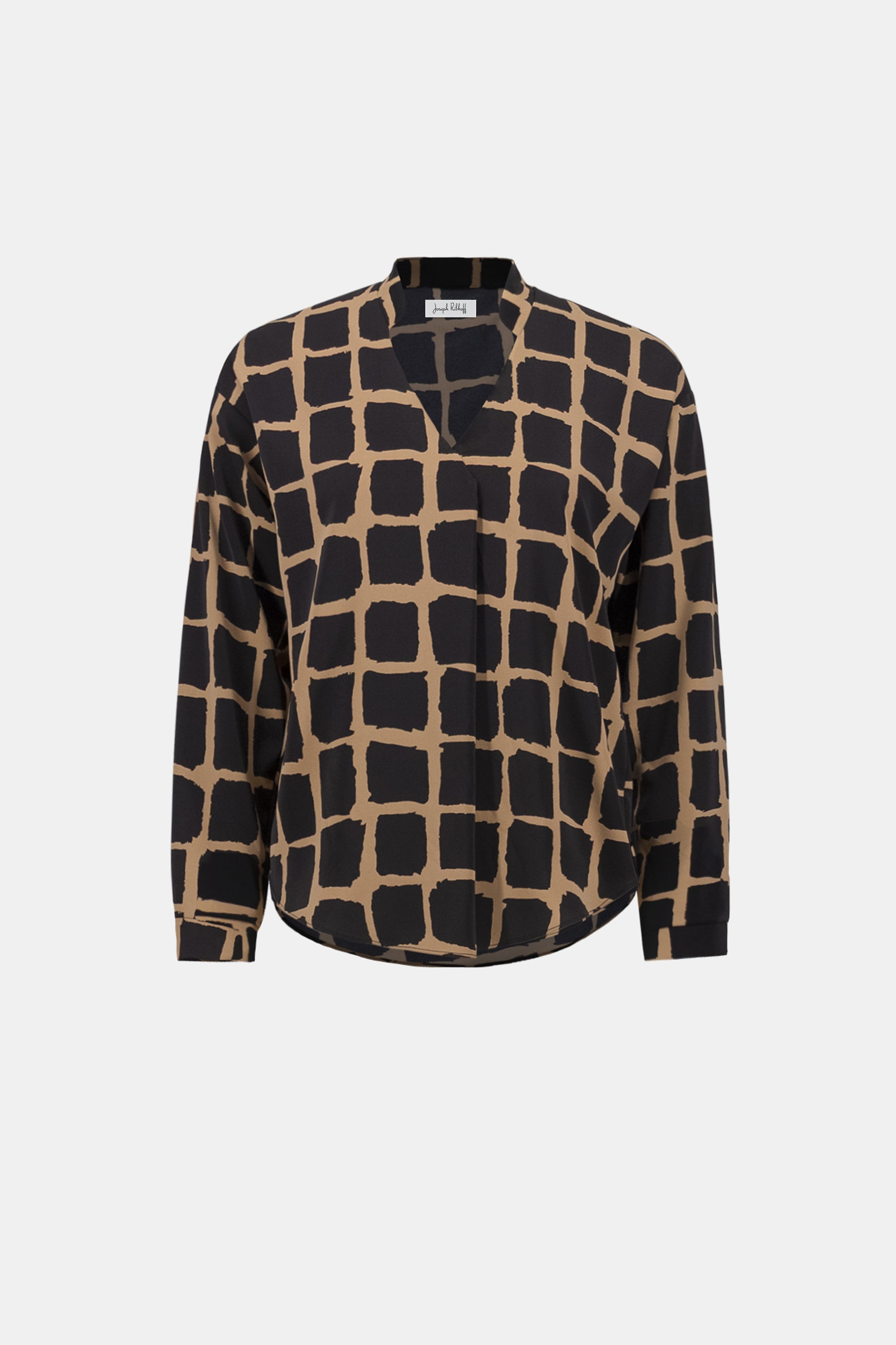 Recycled Woven Abstract Print Boxy Top