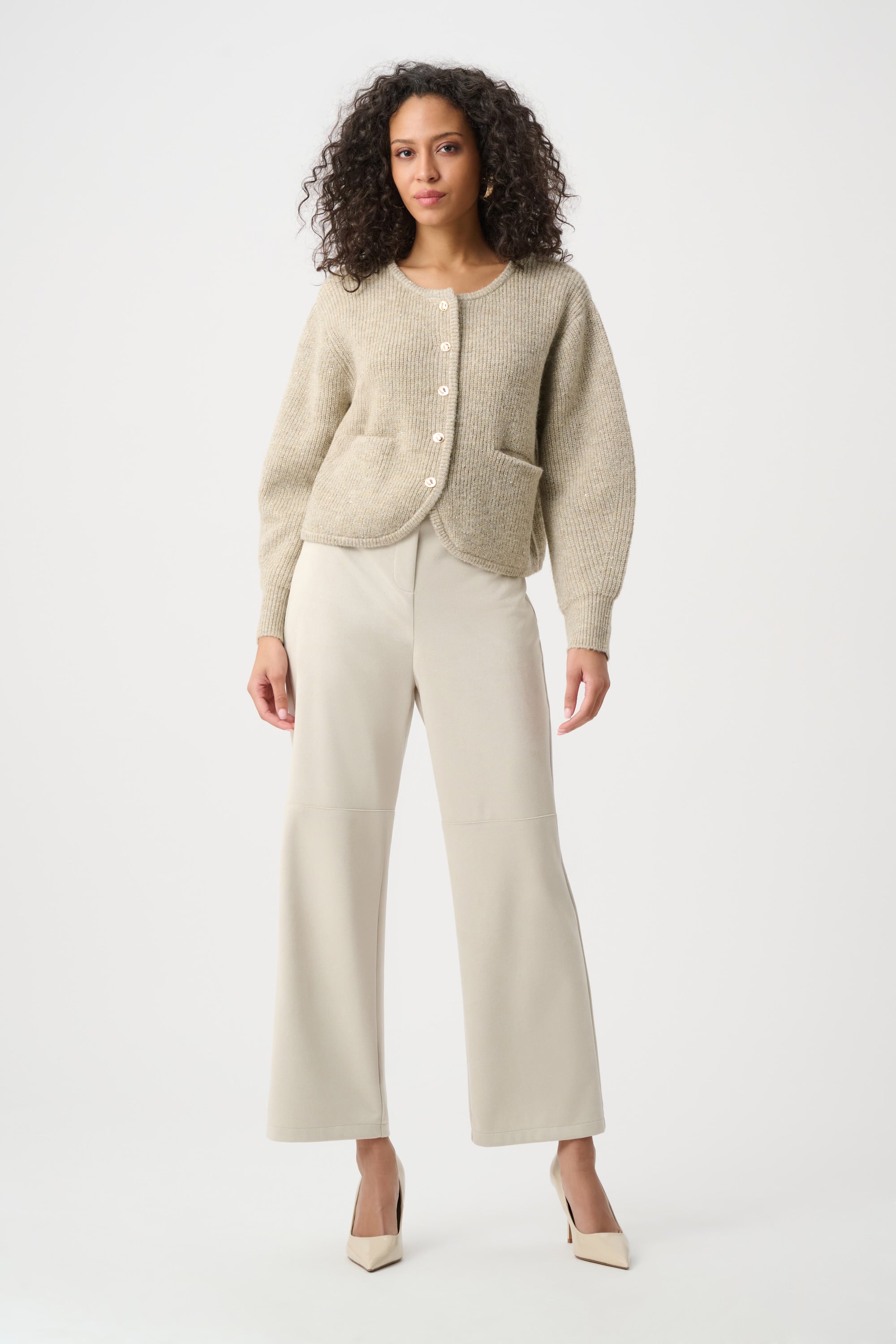Scuba Suede Wide Leg Pull-On Pants