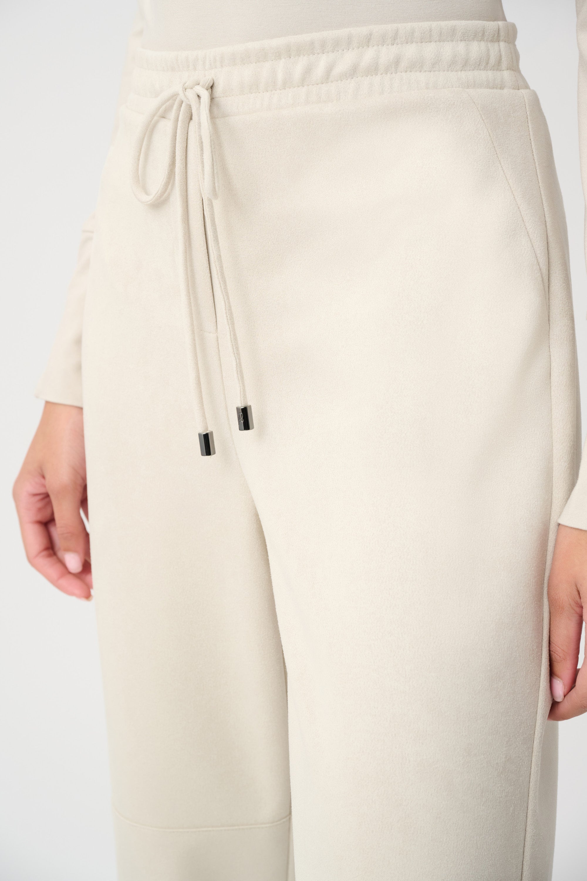Scuba Suede Wide Leg Pull-On Pants