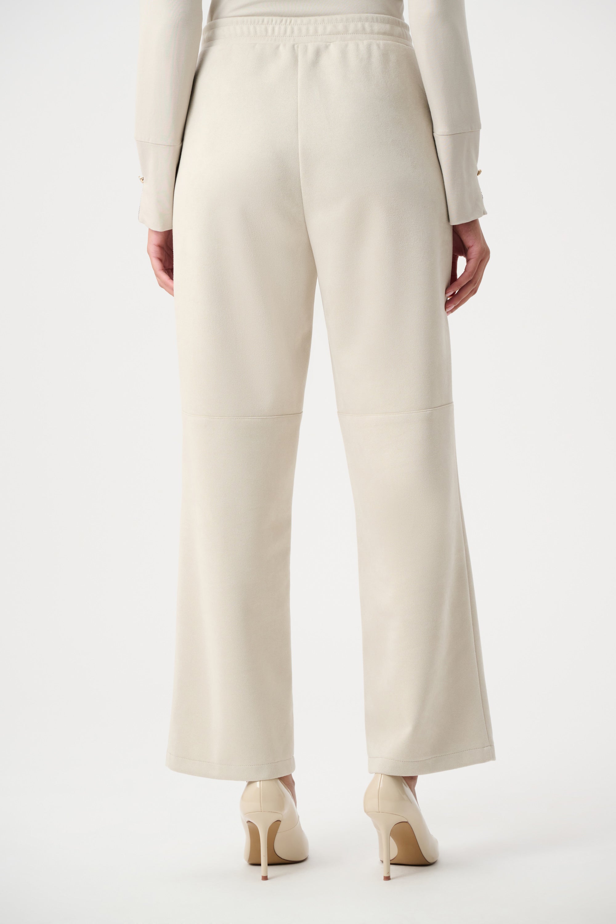 Scuba Suede Wide Leg Pull-On Pants