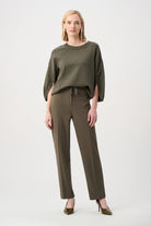 Scuba Crepe Straight Pull-On Pants