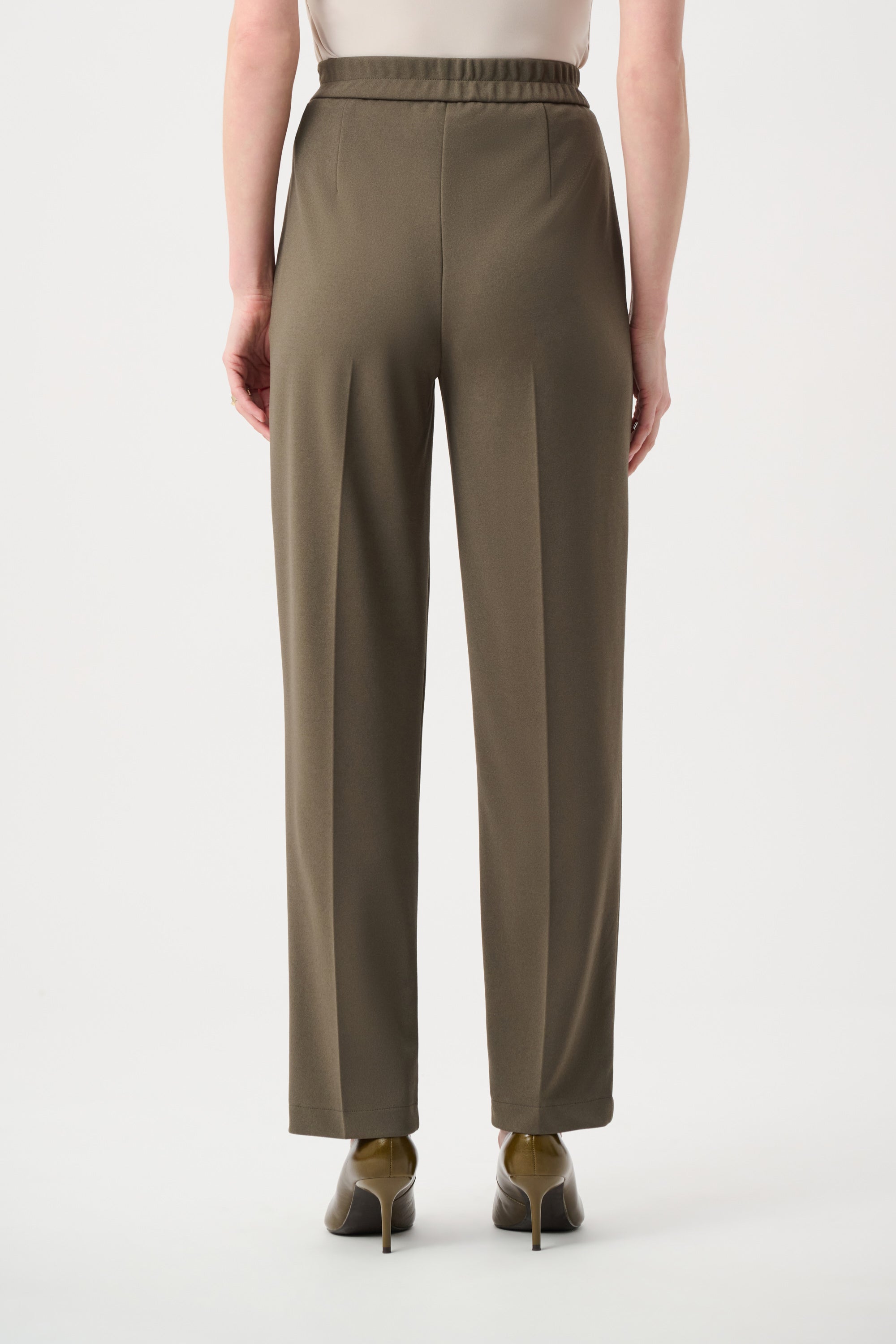 Scuba Crepe Straight Pull-On Pants
