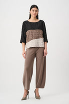 Bubble Jacquard Color Block Boxy Tunic