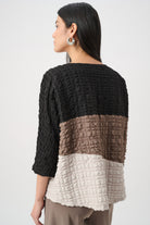 Bubble Jacquard Color Block Boxy Tunic