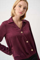 Recycled  Satin V-Neck Cocoon Top
