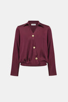 Recycled  Satin V-Neck Cocoon Top