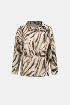 Lurex Sweater Animal Print Boxy Tunic