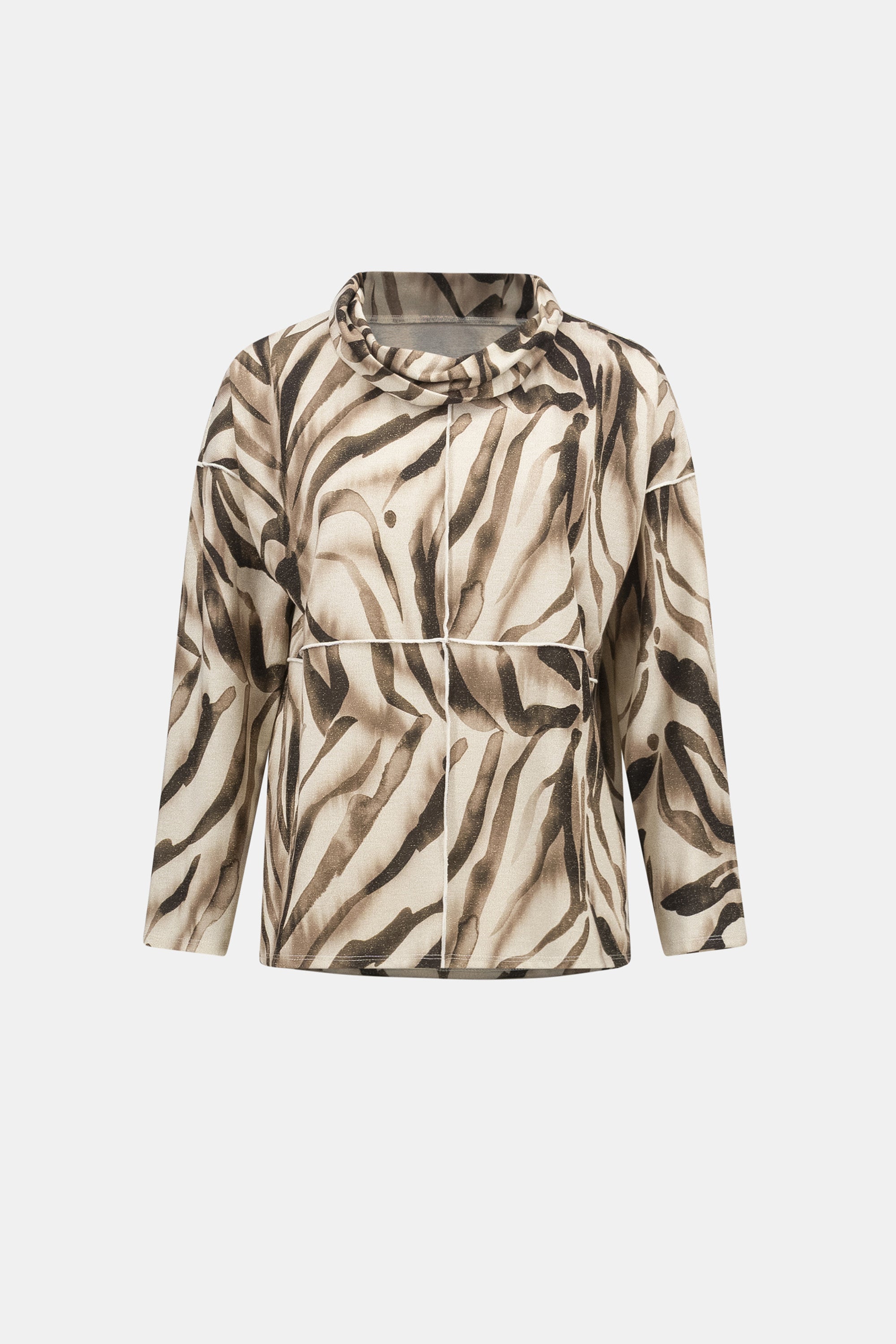 Lurex Sweater Animal Print Boxy Tunic