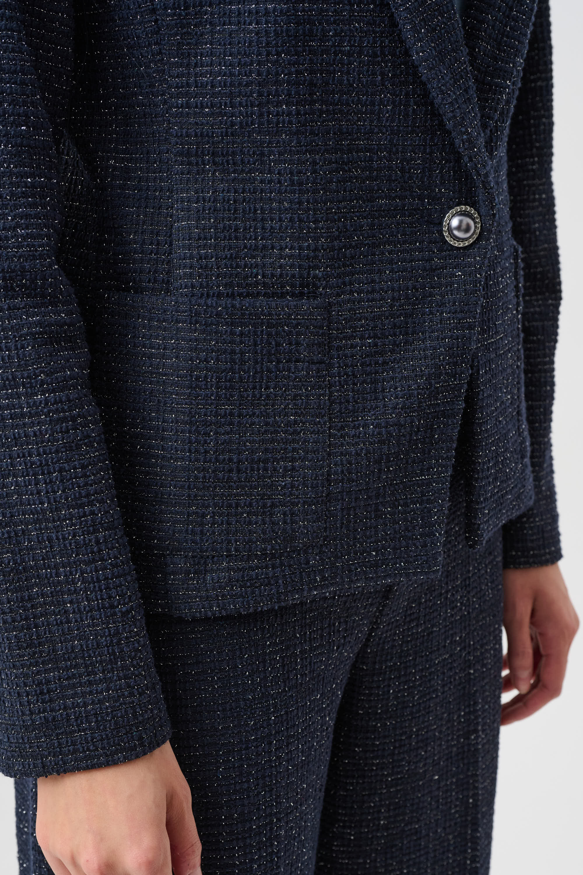 Lurex Boucle Fitted Blazer