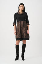 Jacquard Memory & Silky Knit cocoon Dress