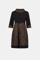 Jacquard Memory & Silky Knit cocoon Dress