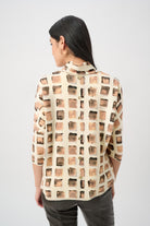 Lurex Sweater Abstract Print Boxy Tunic