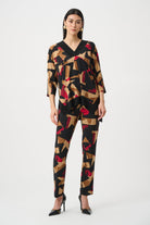 Silky Knit Abstract Print Boxy Tunic