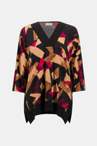 Silky Knit Abstract Print Boxy Tunic