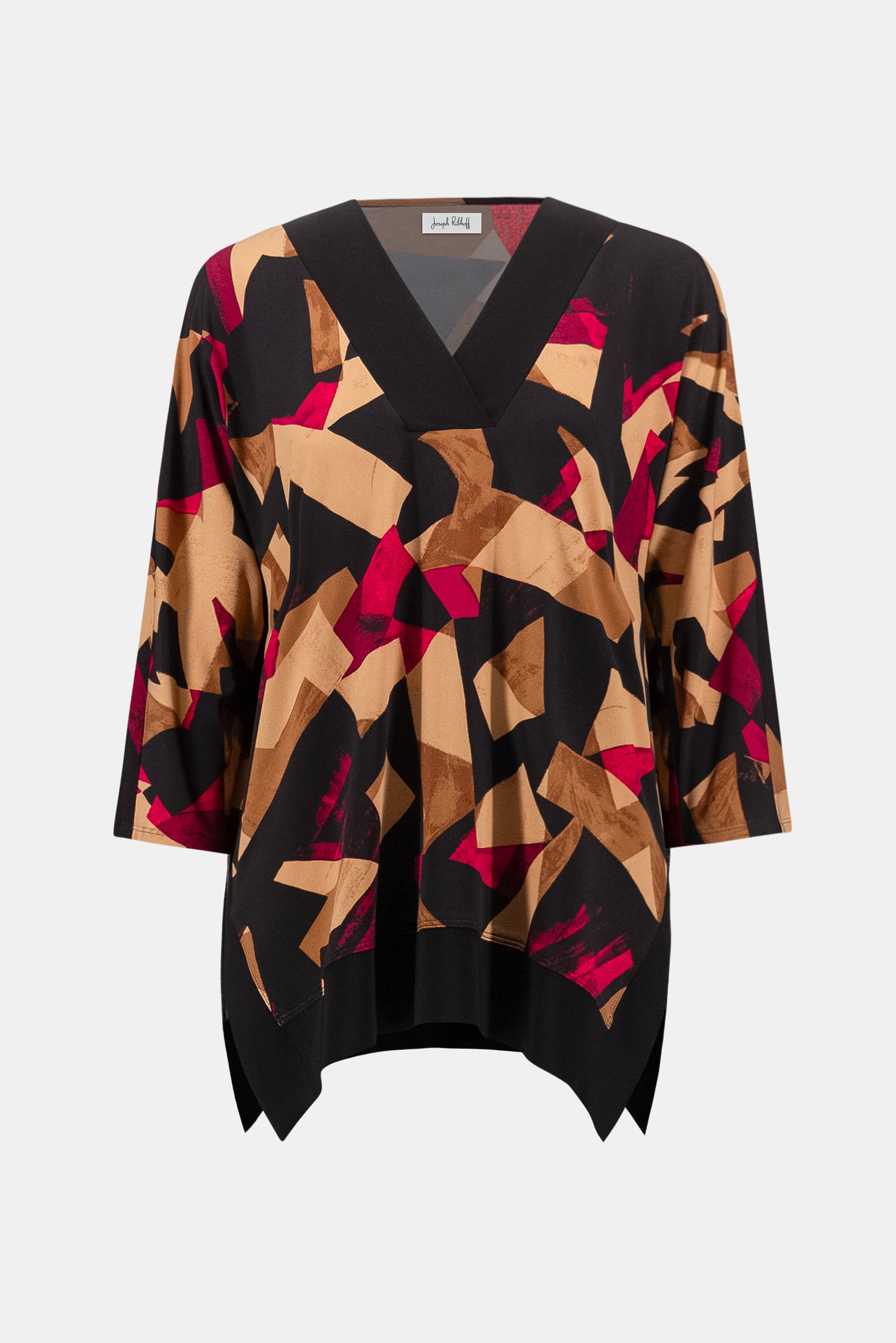 Silky Knit Abstract Print Boxy Tunic
