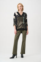 Silky Knit Abstract Print Boxy Tunic