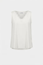 Recycled Satin Sleeveless V-Neck Top