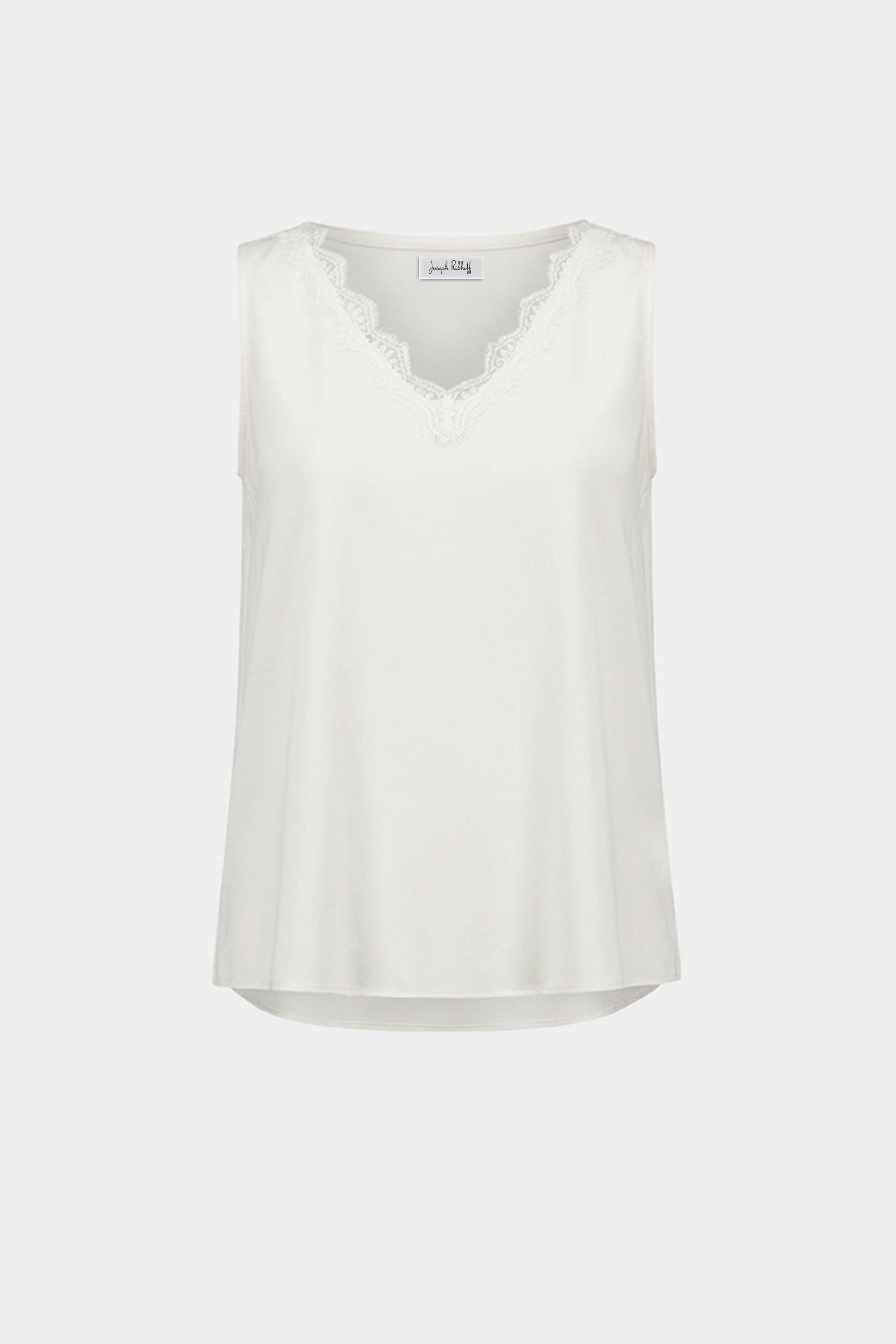 Recycled Satin Sleeveless V-Neck Top