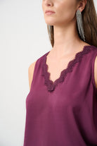 Recycled Satin Sleeveless V-Neck Top