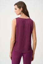 Recycled Satin Sleeveless V-Neck Top