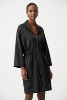 Scuba Jersey Dress With Front Zipper