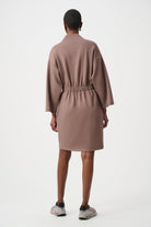 Scuba Jersey Dress With Front Zipper