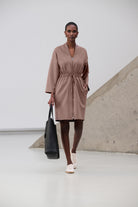 Scuba Jersey Dress With Front Zipper