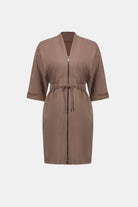 Scuba Jersey Dress With Front Zipper