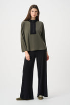 Silky Knit Color Block Straight Top