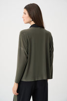 Silky Knit Color Block Straight Top