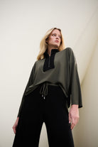Silky Knit Color Block Straight Top