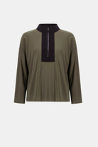 Silky Knit Color Block Straight Top
