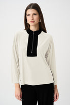 Silky Knit Color Block Straight Top