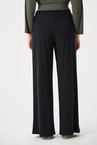 Silky Knit Color Block Wide Leg Pull-On Pants
